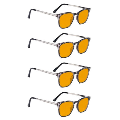 Wovau Blue Light Blocking Reading Glasses Orange Tinted 4 Pack
