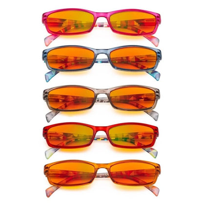 Wovaz Blue Light Blocking Reading Glasses Orange Tinted 5 Pack
