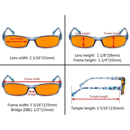 Wovaz Blue Light Blocking Reading Glasses Orange Tinted 5 Pack