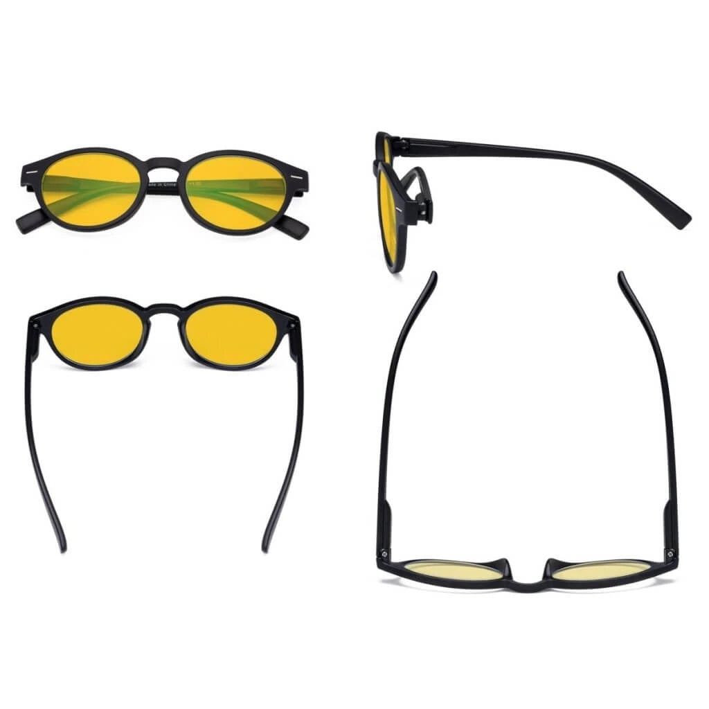 Wooaz Blue Light Blocking Reading Glasses Amber Tinted 5 Pack