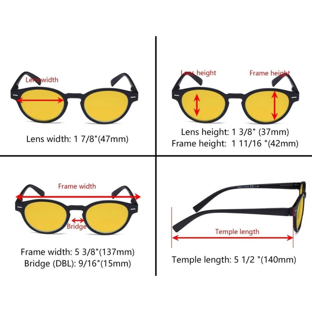 Wooaz Blue Light Blocking Reading Glasses Amber Tinted 5 Pack