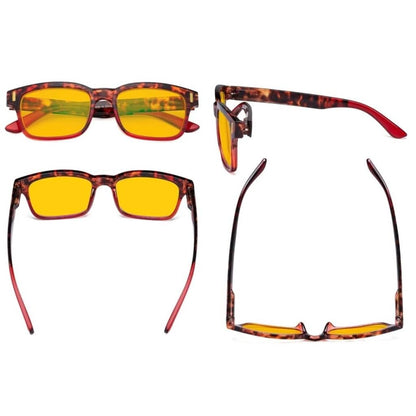Woobm Blue Light Blocking Reading Glasses Amber Tinted 5 Pack