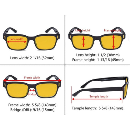 Woobm Blue Light Blocking Reading Glasses Amber Tinted 5 Pack