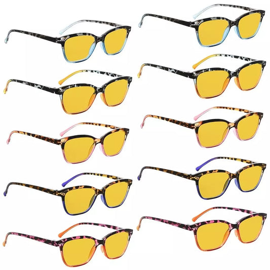 Woocb Blue Light Blocking Glasses Amber Tinted 10 Pack