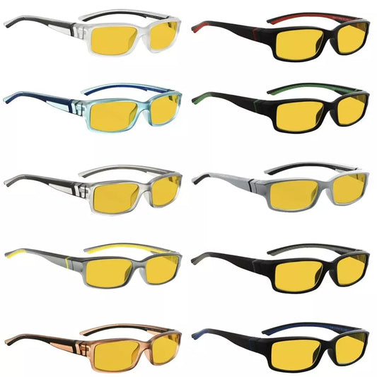 Wovbz Blue Light Blocking Glasses Amber Tinted 10 Pack