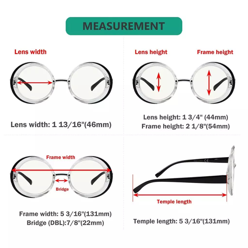 Wopac Progressive Multifocus Reading Glasses 4 Pack