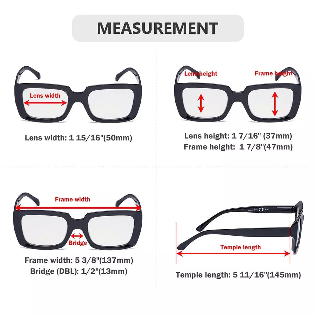 Wopba Progressive Multifocus Reading Glasses 4 Pack