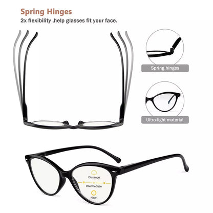 Wopbd Progressive Multifocus Reading Glasses 4 Pack