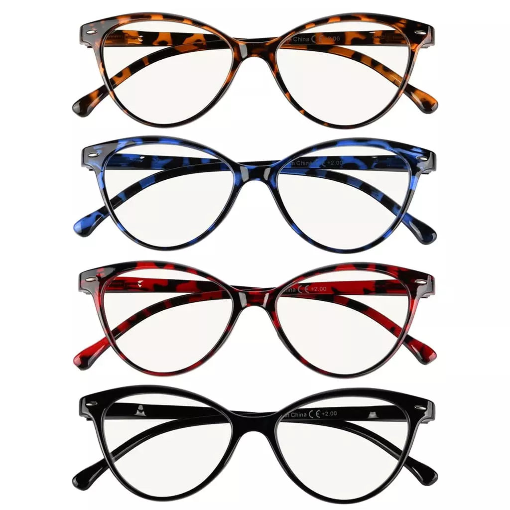 Wopbd Progressive Multifocus Reading Glasses 4 Pack