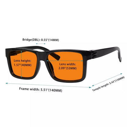 Wosap 100% Blue Light Blocking Metalless Screwless Glasses Orange Lens 6 Pack