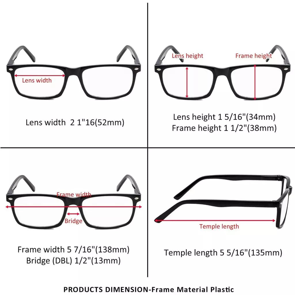 Woaaq Reading Glasses 3 Pack