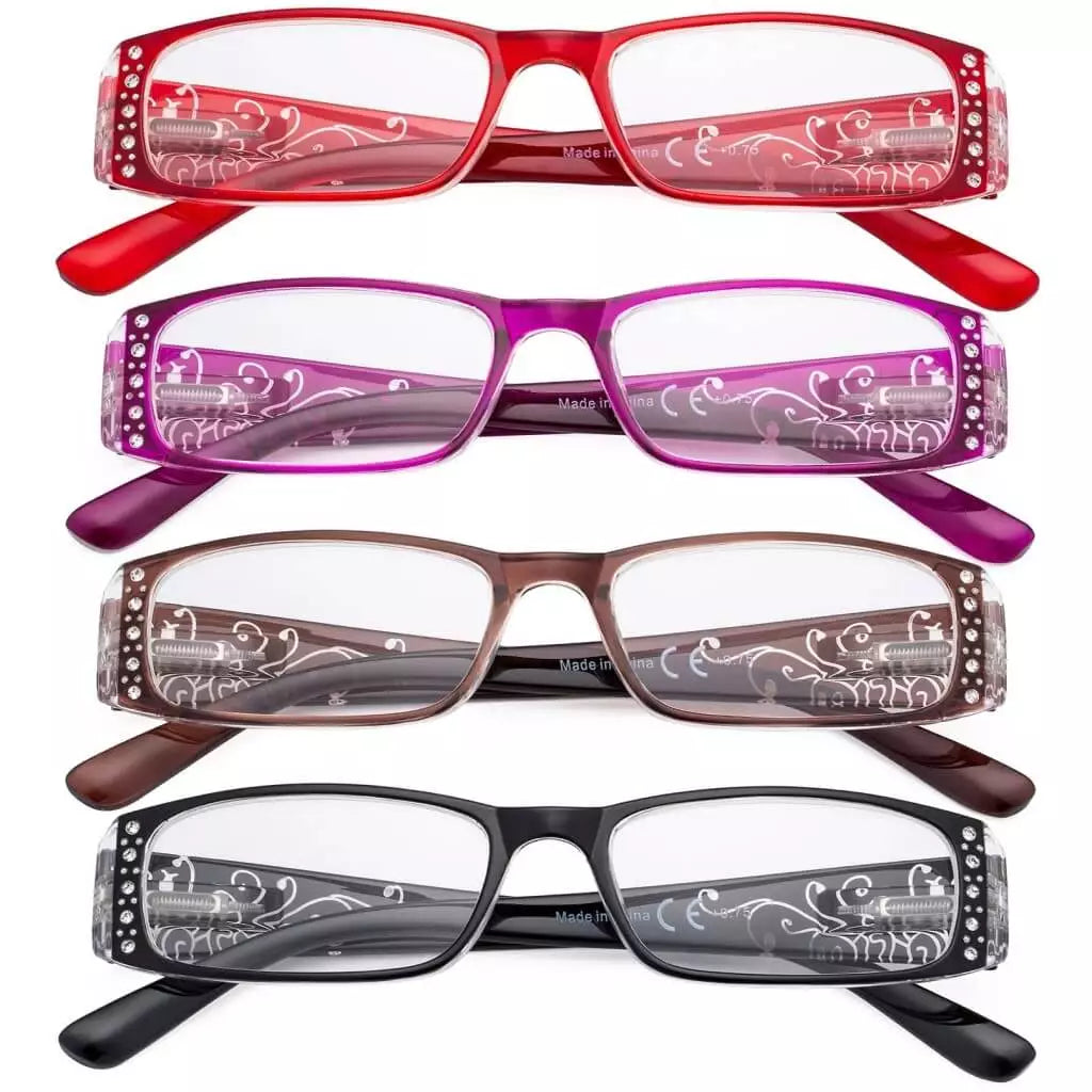 Woabb Reading Glasses 4 Pack