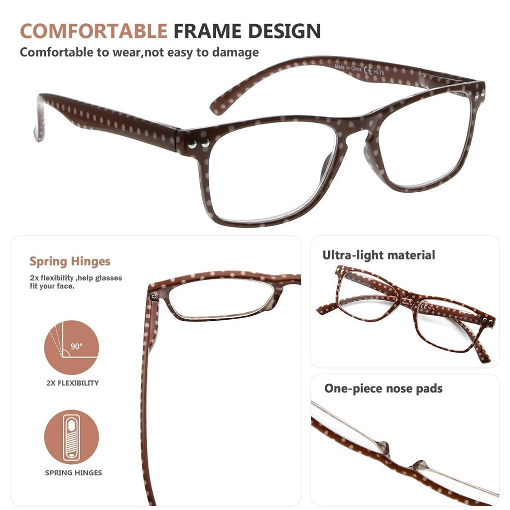 Wobar Reading Glasses 4 Pack