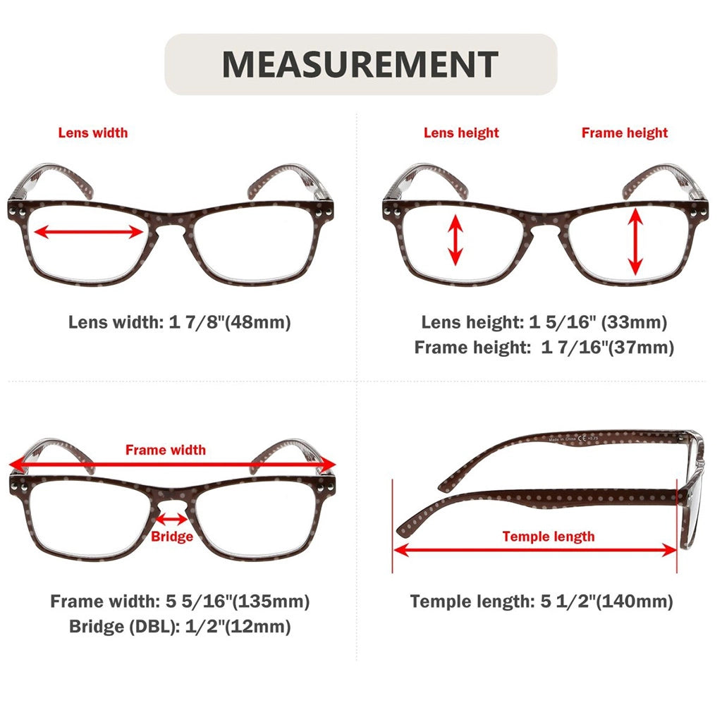 Wobar Reading Glasses 4 Pack