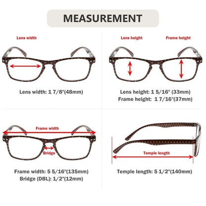 Wobar Reading Glasses 4 Pack