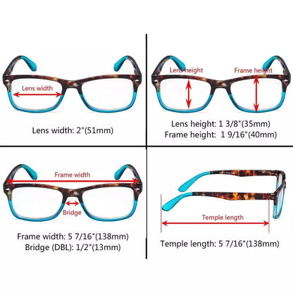 Wobbo Reading Glasses 3 Pack