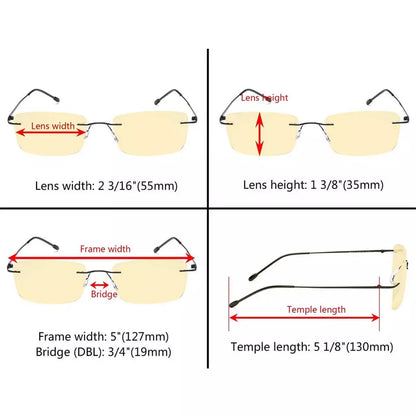 Wopbu Blue Light Blocking Glasses Yellow Tinted 4 Pack
