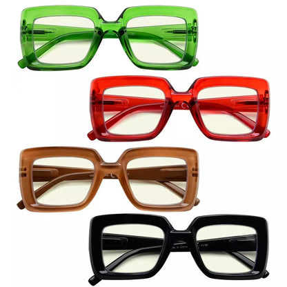 Woibb Blue Light Blocking Reading Glasses Light Yellow Tinted 4 Pack