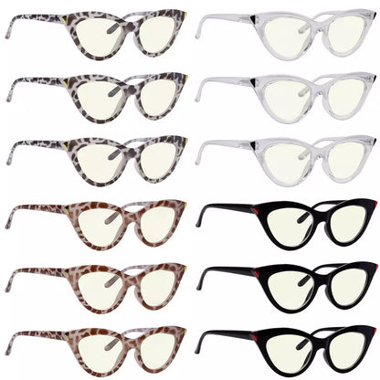 Woibe Blue Light Blocking Reading Glasses Light Yellow Tinted 12 Pack