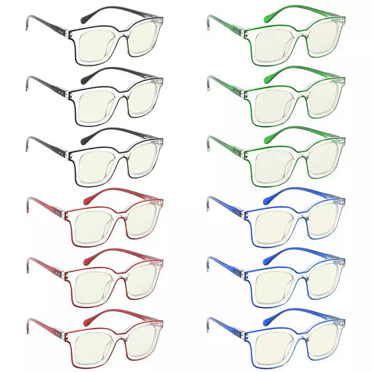 Woibi Blue Light Blocking Reading Glasses Light Yellow Tinted 12 Pack