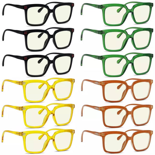 Woibm Blue Light Blocking Glasses Light Yellow Tinted 12 Pack