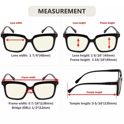 Woibn Blue Light Blocking Reading Glasses Light Yellow Tinted 4 Pack