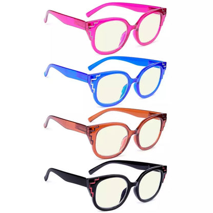 Wojaf Blue Light Blocking Reading Glasses Light Yellow Tinted 4 Pack