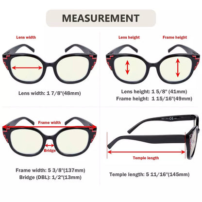 Wojaf Blue Light Blocking Reading Glasses Light Yellow Tinted 4 Pack