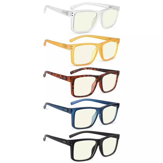Wojaz Blue Light Blocking Glasses Light Yellow Tinted 5 Pack