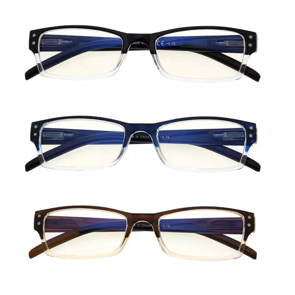 Wojbk Blue Light Blocking Glasses Light Yellow Tinted 3 Pack