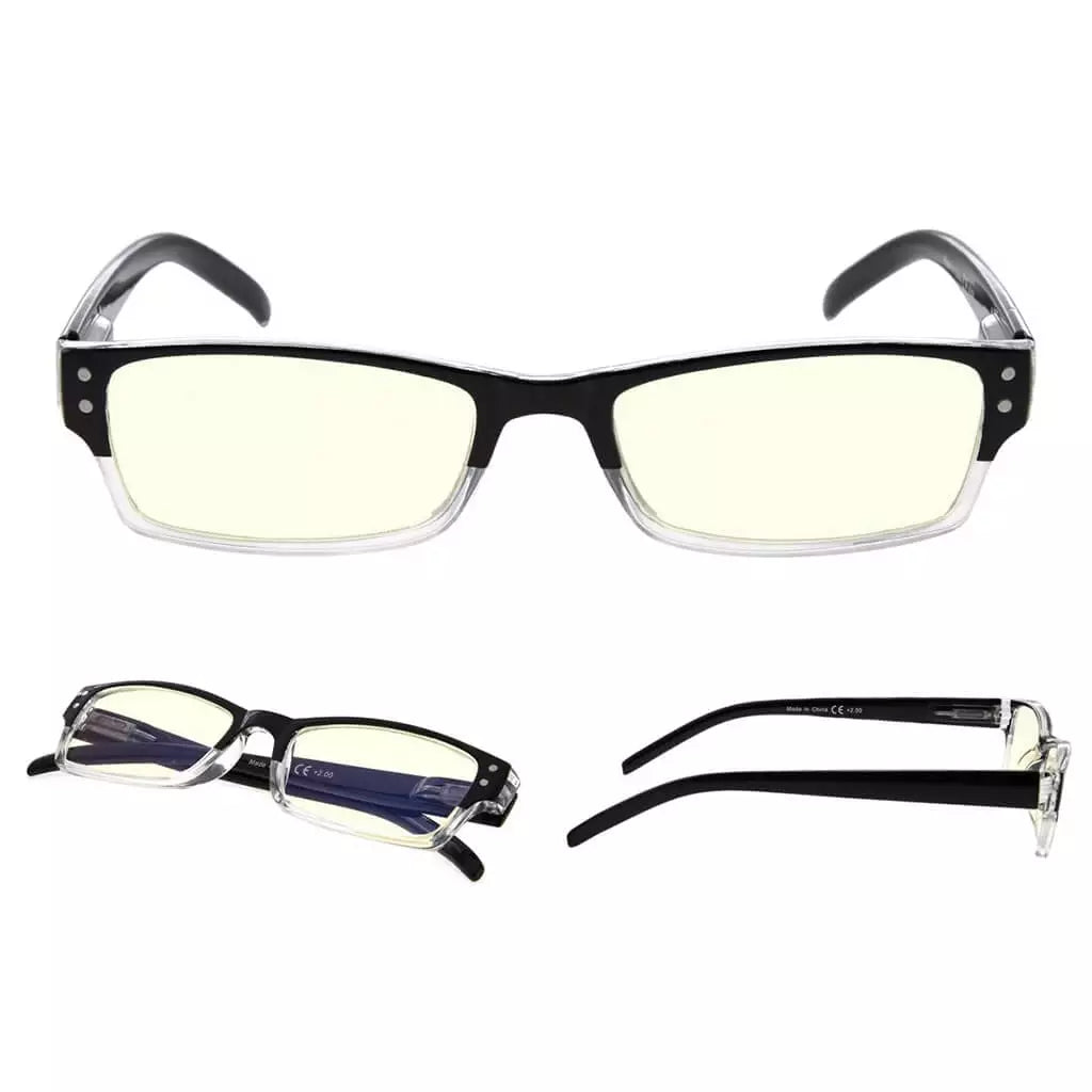 Wojbk Blue Light Blocking Glasses Light Yellow Tinted 3 Pack