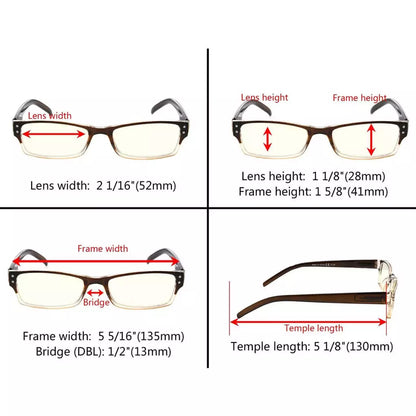 Wojbk Blue Light Blocking Glasses Light Yellow Tinted 3 Pack
