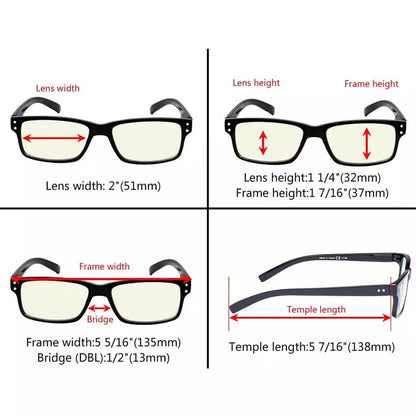 Wojbp Blue Light Blocking Reading Glasses Light Yellow Tinted 7 Pack