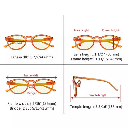 Woicd Blue Light Blocking Glasses Light Yellow Tinted 5 Pack